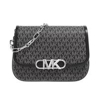 Michael Kors 30R3S7PM6B-012 PARKER MD SADDLE MSGR Women BLK/OPTICWHT Size One Size