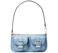 Michael Kors Zoe Bolso de hombro azul-gris, cuero, mujer