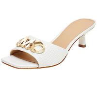 Michael Kors 40S3AMMA1E-085 AMAL KITTEN SANDAL Female Blanco óptico EU 40.5