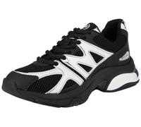 MICHAEL KORS Kit Trainer Extreme, Sneaker Mujer, Black/Silver, 38 EU