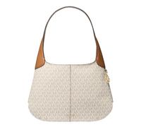 Michael Kors Alice Lg Tz Shoulder para mujer, herrajes dorados/MK Signature Semi Lux S, vainilla/acrílico