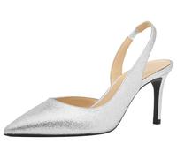 Michael Kors Alina, Heeled Shoes Mujer, Silver, 37 EU
