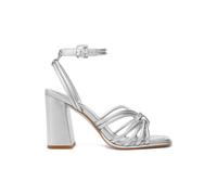 Michael Kors Ashirta Block Heel Sandal In Silver Talla: 36 | Pumps Outlet | Mujer | Gris