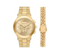 Michael Kors Billie Hombre Reloj de 44MM de Acero Inoxidable en Tono Dorado, MK9270SET