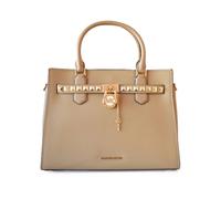 Michael Kors- Bolso de Cuero Elegante con Colgante de Cadena- Bags- Mujer- Beige- ONE SIZE- Bolso de Cuero Elegante con Colgante de Cadena