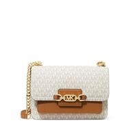 Michael Kors bolso de hombro Heather Large Logo, Vanilla/Acorn