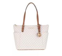 Michael Kors bolso de hombro Jet Set East West Signature Top Zip, Vanilla/Acorn