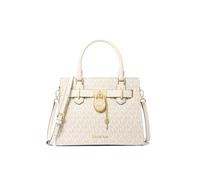 Michael Kors Bolso de mano para mujer Hamilton Small Satchel, Crema Clara, small