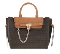Michael Kors bolso satchel Hamilton Legacy Large Logo Belted, Brown/Acorn