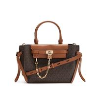 Michael Kors Sm Belted, Bolso Satchel Mujer, Brown/acorn, S