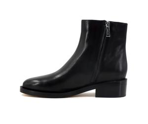 Michael Kors- Bota Corta Regan de Cuero- Shoes- Mujer- Negro- 38 EU- Bota Corta Regan de Cuero