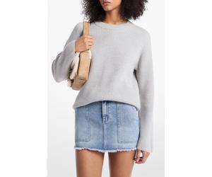 Michael Kors Boxy Crew Neck Knitted Sweater In Grey Talla: XS | Jerséis de Punto Outlet | Mujer | Gris
