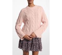Michael Kors Cable Knit Crew Sweater In Rosewater Pink Talla: S | Jerséis de Punto Outlet | Mujer | Rosa