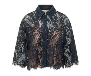 Michael Kors- Camisa de encaje- Blouses & Shirts- Mujer- Azul- L- Camisa de encaje