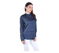 Michael Kors- Camisa de Satén Relaxed- Blouses & Shirts- Mujer- Azul- XS- Camisa de Satén Relaxed