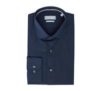 Michael Kors- Camisa Moderna de Popelina Elástica- Shirts- Hombre- Azul- L- Camisa Moderna de Popelina Elástica