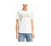 Michael Kors- Camiseta de punto de algodón con monograma Empire y tachuelas- Tops- Mujer- Blanco- M- Camiseta de punto de algodón con monograma Empire y tachuelas