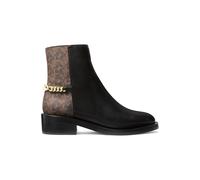 Michael Kors Carlisle Flat Boot In Black And Brown Logo Print Talla: 39 | Botas Outlet | Mujer | Negro