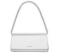 Michael Kors Carmine Medium Clutch, Bolso de Mano para Mujer, Herrajes Plateados/Blanco óptico, Talla única
