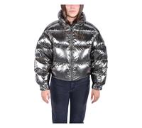 MK Chaqueta acolchada de ciré de nailon metalizado - Gris - Michael Kors S