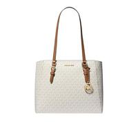 Michael Kors Charlotte - Bolsa grande 3 en 1 con logotipo de la firma, Vainilla, Large