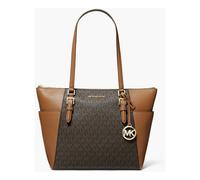 Michael kors charlotte - bolsa grande con cremallera superior, marrón