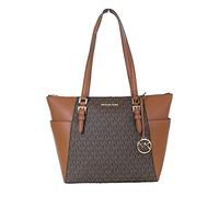 Michael Kors Charlotte - Bolsa grande con cremallera superior, Marrón, Large