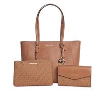 Michael Kors Charlotte Large Tote 3 en 1 Luggage - Bolso de hombro de piel + 2 bandoleras, Saffiano, detalles dorados, 42 x 29 x 13 cm - Bolso de mano