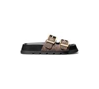 Michael Kors Colby Flat Sandal In Brown And Black Talla: 38 | Chancletas Outlet | Mujer | Marrón
