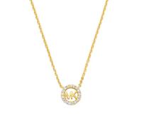 Michael Kors Collar colgante para mujer de metal dorado con piedras semipreciosas y cierre de anilla de resorte