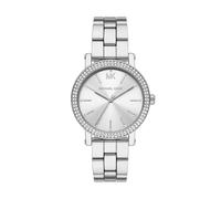 Michael Kors Corey Reloj Mujer, Movimiento de Cuarzo Tres Agujas con Correa de Acero Inoxidable o Cuero