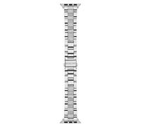Michael Kors Pulsera compatible con Apple Watch, 38/40/41 mm 20 mm Acero inoxidable plateado, MKS8046