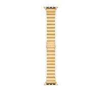 Michael Kors Correa de acero inoxidable o acetato para mujer, compatible con Apple Watch de 38 mm/40 mm/41 mm, Oro Amanecer