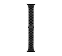 Michael Kors Correa de acero inoxidable para hombre, compatible con Apple Watch de 42 mm/44 mm/45 mm/46 mm/49 mm, Negro