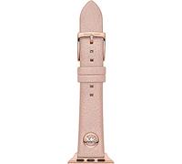 Michael Kors Correa de piel o PVC para mujer, compatible con Apple Watch de 38 mm/40 mm/41 mm, Rosa claro