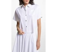Michael Kors Cropped Button Down Shirt In White Talla: M | Blusas Outlet | Mujer | Blanco