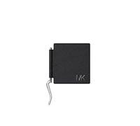 Michael Kors Edison - Tarjetero plegable delgado con muescas y clip para dinero, Negro, One Size