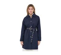 Michael Kors - Gabardina de sarga de algodón - Coats - Mujer - Azul - L -