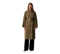Michael Kors - Gabardina Oversize de Algodón y Nailon Lavado - Coats - Mujer - Verde - L -