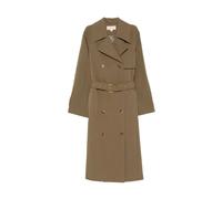 Michael Kors - Gabardina Oversize de Algodón y Nailon Lavado - Coats - Mujer - Verde - M -