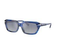 Michael Kors Hombre Sunglass Lake Tahoe - Color del Marco: Azul y cuerno, Color de la Lente: Espejo gris y azul degradado