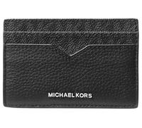 Michael Kors Hudson - Estuche para tarjetas con clip para dinero, con muescas, color negro, Hudson - Estuche para tarjetas con clip para dinero con muescas