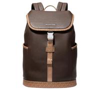 Michael Kors Hudson - Mochila con solapa delgada, Marrón Multicolor, Talla única, Hudson - Mochila con solapa delgada