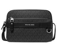 Michael Kors Hudson Utility Crossbody Bag, Bolso Cruzado Unisex Adulto, plomizo Claro/Negro, One Size