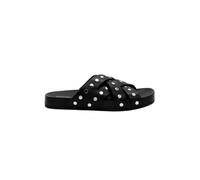 Michael Kors - Irene Studded Leather Flat Sandal - Shoes - Mujer - Negro - 37 EU -