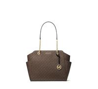 Michael Kors Jacquelyn - Bolsa de cadena mediana, Herrajes dorados/marrón/negro, talla de un talla