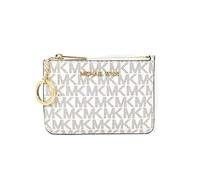 Michael Kors Jet Set - Bolsa de Viaje pequeña con Cremallera y Tarjetero de identificación, Sarga recubierta de PVC