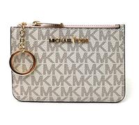 Michael Kors Jet Set - Bolsa de Viaje pequeña con Cremallera y Tarjetero de identificación, Sarga recubierta de PVC