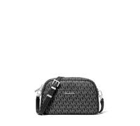Michael Kors Jet Set - Bolso bandolera pequeño para cámara, Herrajes plateados/sarga revestida Tonal Mk Signature/negro, Talla única, Jet Set - Bolso bandolera pequeño para cámara