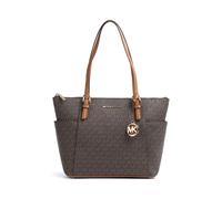 Michael Kors Jet Set Item Bolsa shopping moreno, imitación de cuero, mujer